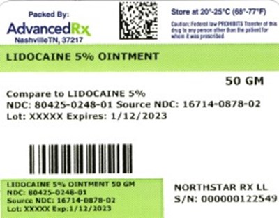 Label 1 (Lidocaine Ointment 80425 0248 01)